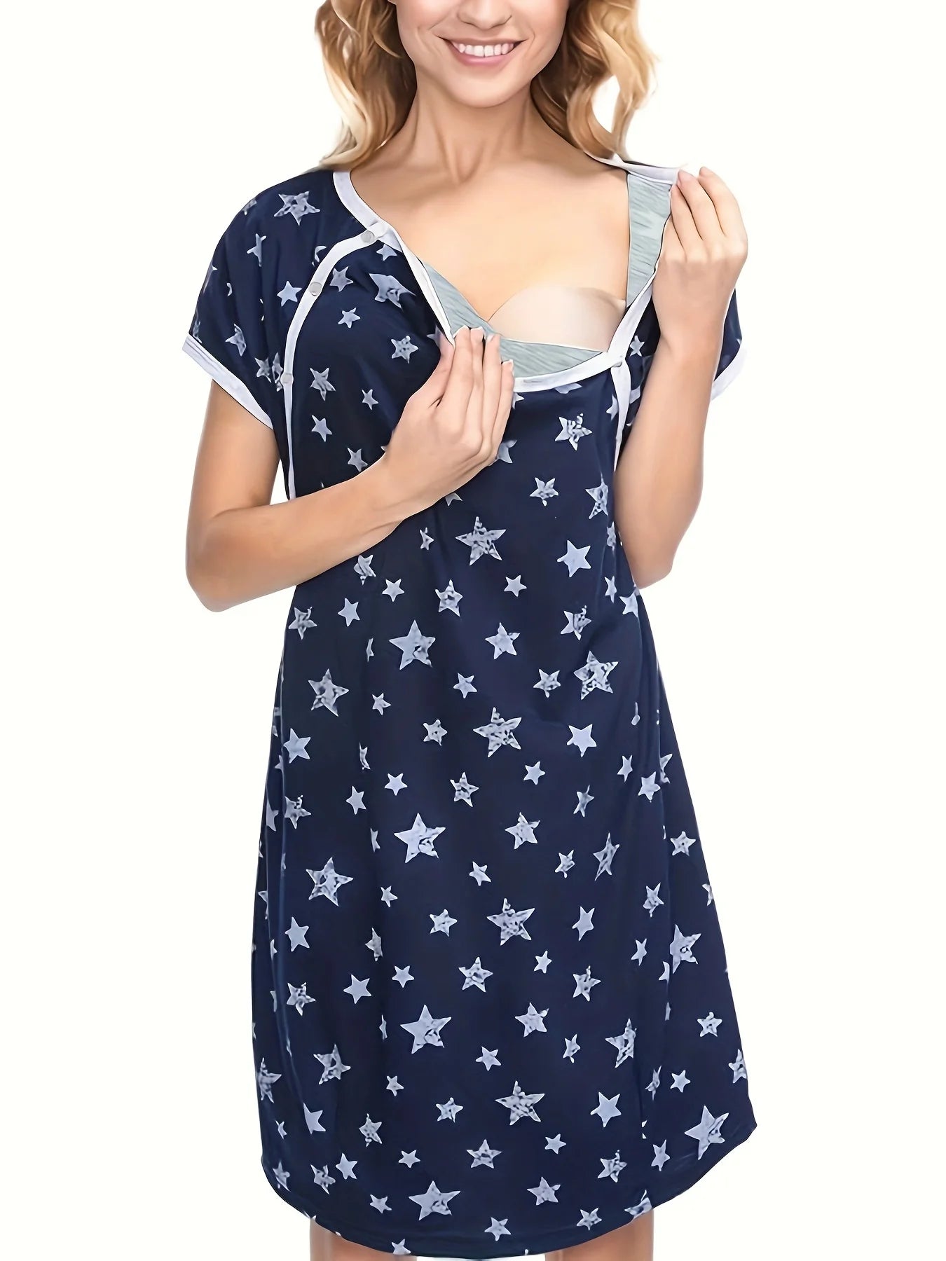 3-in-1 Maternity Nursing Nightgown