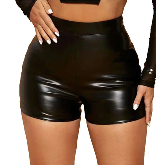 Leather Shorts Tight Black Shorts
