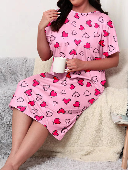 Plus Size Cartoon Heart Dress