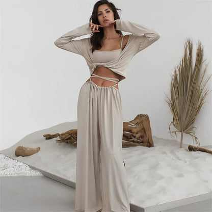 Long Sleeved Pants Set Sleepwear