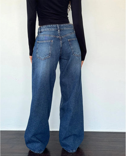 Retro Y2K High Waist Wide Leg Jeans