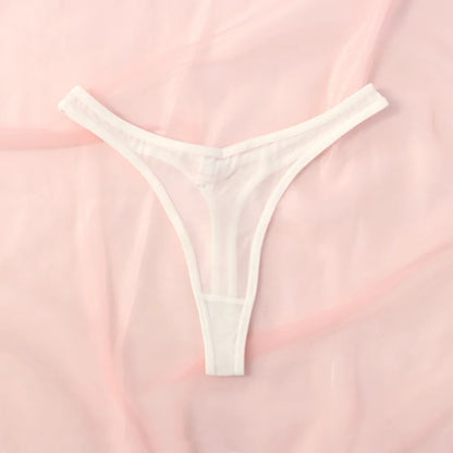 Seamless Translucent Mesh Thongs