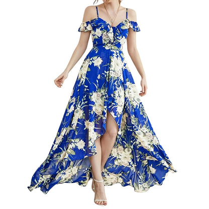 Women's Off-Shoulder Floral Beach Dress