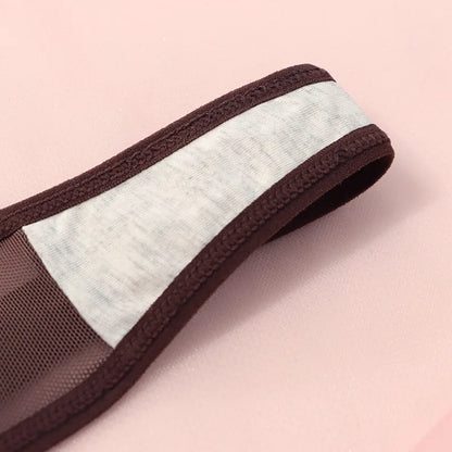 Seamless Translucent Mesh Thongs