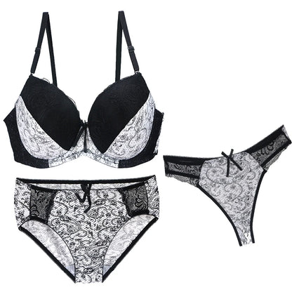 3-Piece Seamless Push-Up Bra Set