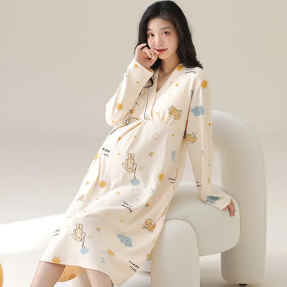 Gown – Long Sleeve Nursing Pajamas