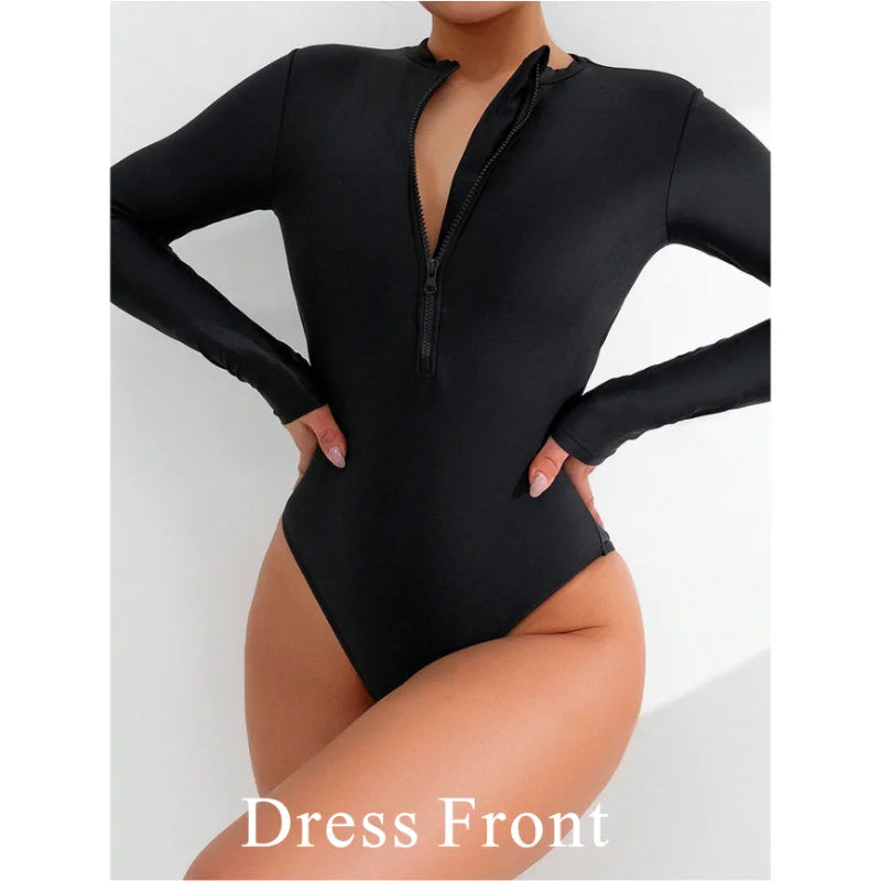 Women’s Solid Color One-Piece Swimsuit
