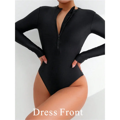 Women’s Solid Color One-Piece Swimsuit