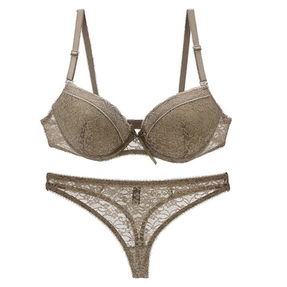Multicolor Push-Up Lace Bra Set
