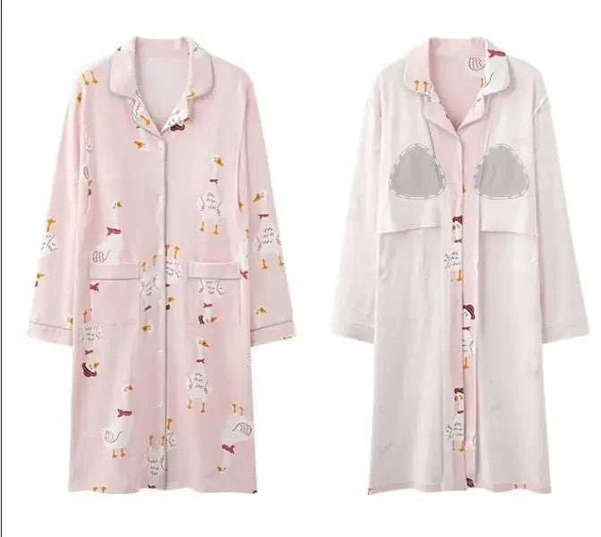 Gown – Long Sleeve Nursing Pajamas