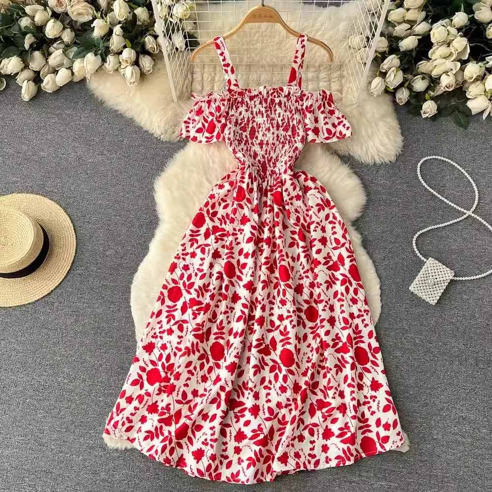 Floral Print Vacation Beach Dress