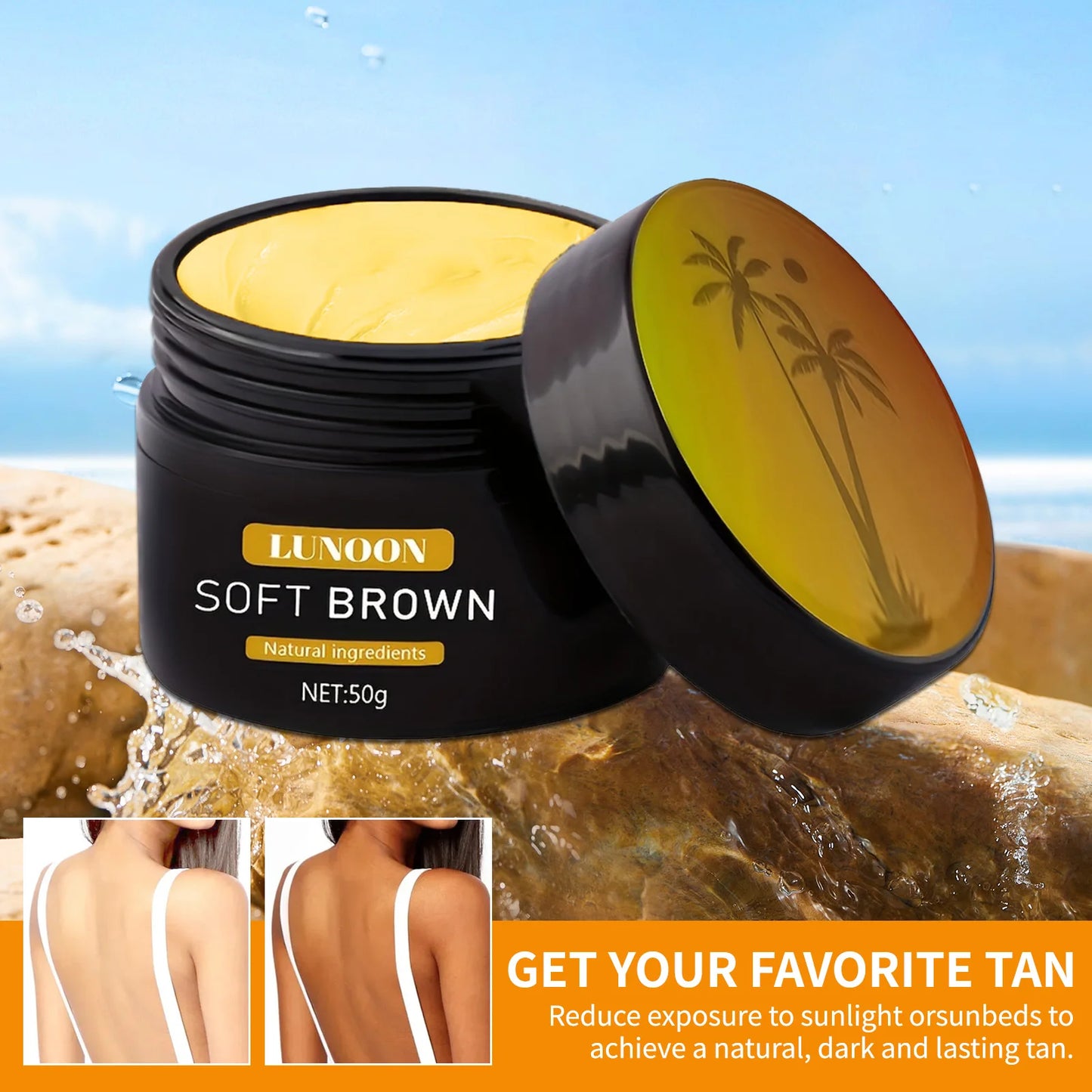 LUNOON SOFT BROWN 50g Natural Self-Tanning Balm