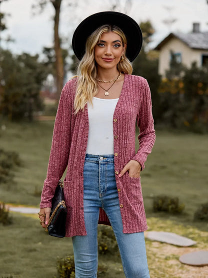 Ladies Casual Extensions Cardigan Jacket Coat