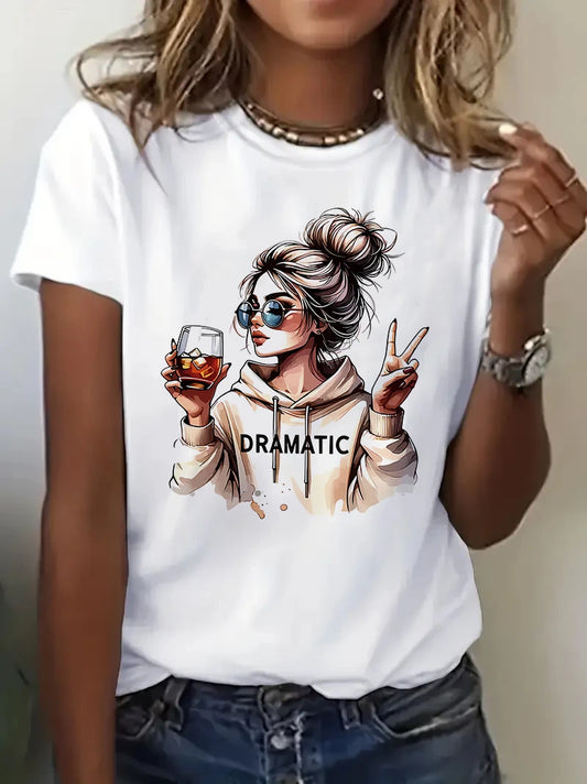 Casual Women’s “Dramatic” Print T-Shirt