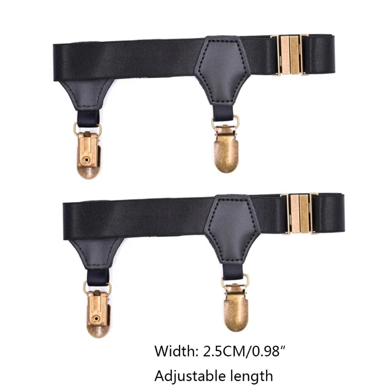 1 Pair Black Socks Suspenders