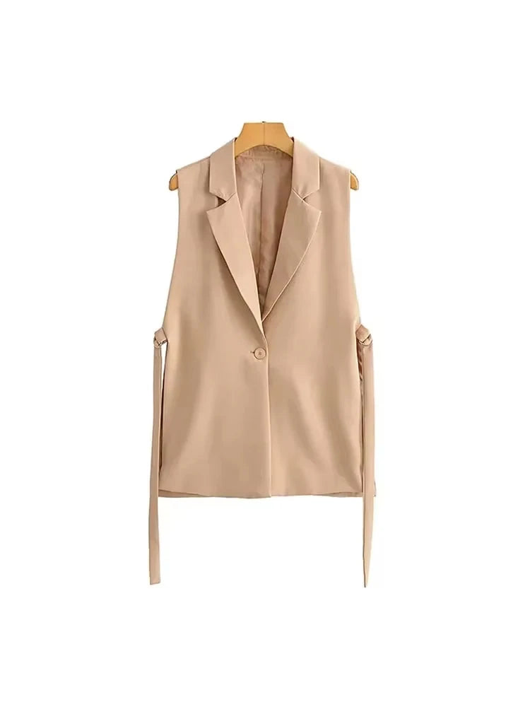 TRZA Women’s Vintage Button Vest