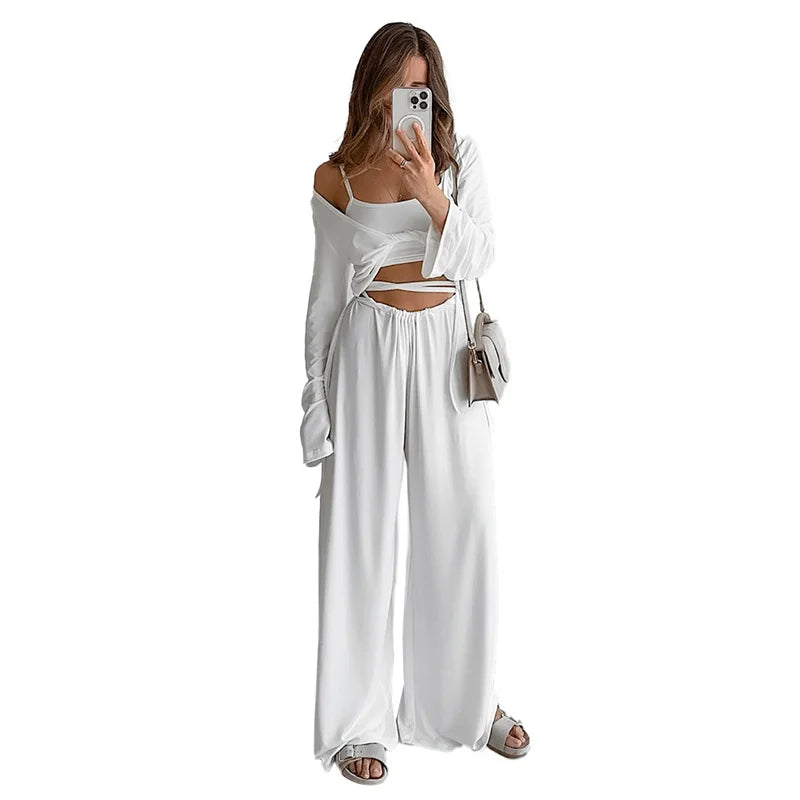 Long Sleeved Pants Set Sleepwear