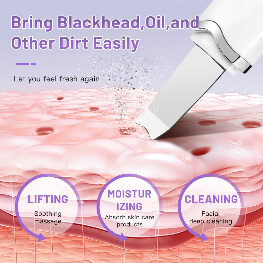 Ultrasonic Skin Scrubber Face Spatula