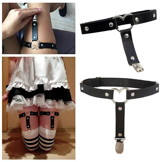 Sexy Heart Thigh Chain Garter Belt
