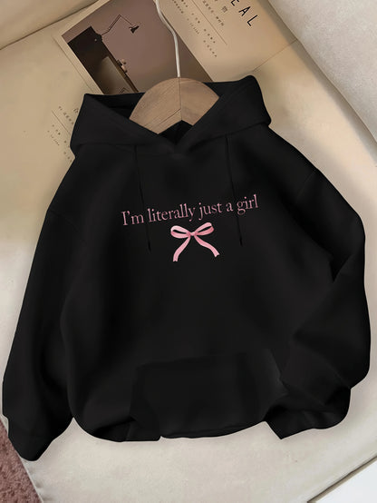 Pink Bow Print Women’s Hoodie