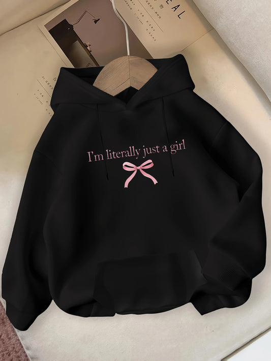 Pink Bow Print Women’s Hoodie