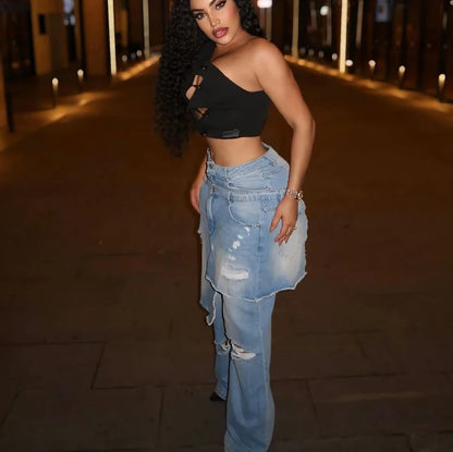 Women’s Vintage Y2K Stretch Denim Pants