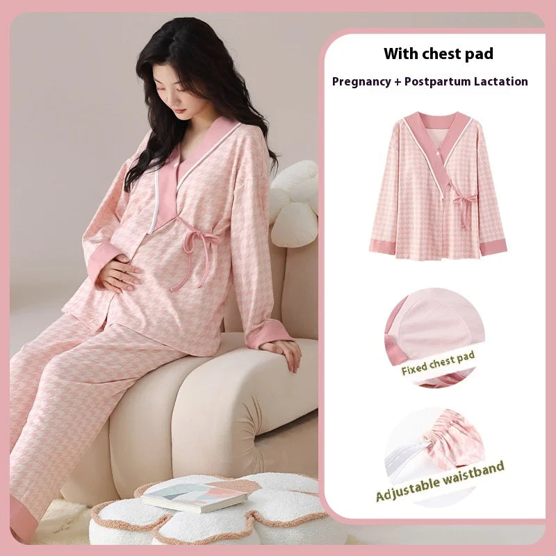 Nursing Pajamas with Chest Cushion