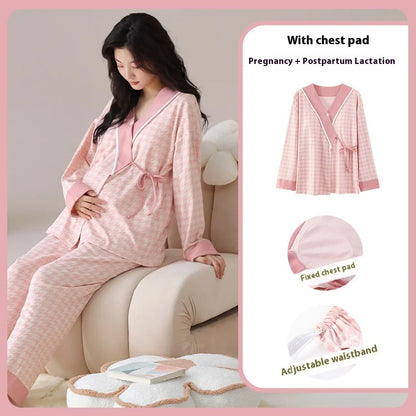 Nursing Pajamas with Chest Cushion