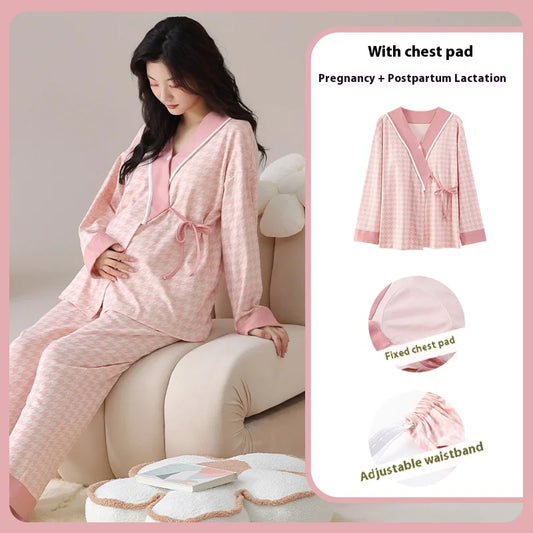 Nursing Pajamas with Chest Cushion