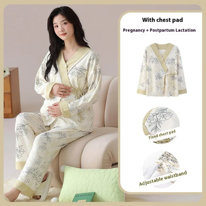 Nursing Pajamas with Chest Cushion