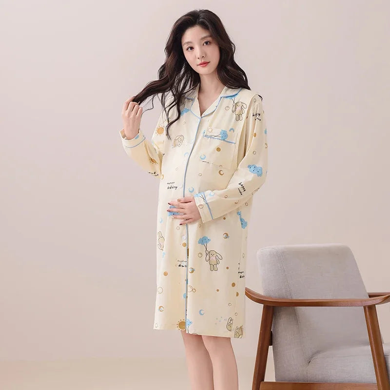 Gown – Long Sleeve Nursing Pajamas
