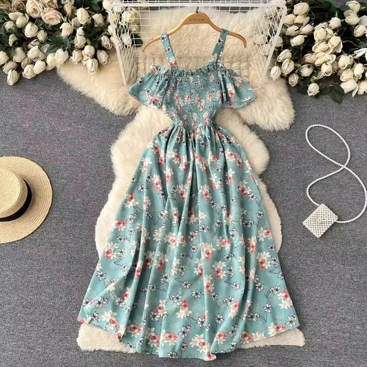 Floral Print Vacation Beach Dress