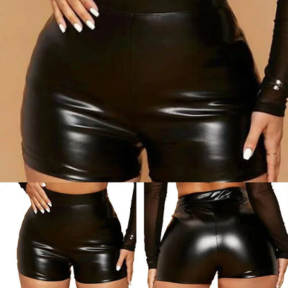 Leather Shorts Tight Black Shorts
