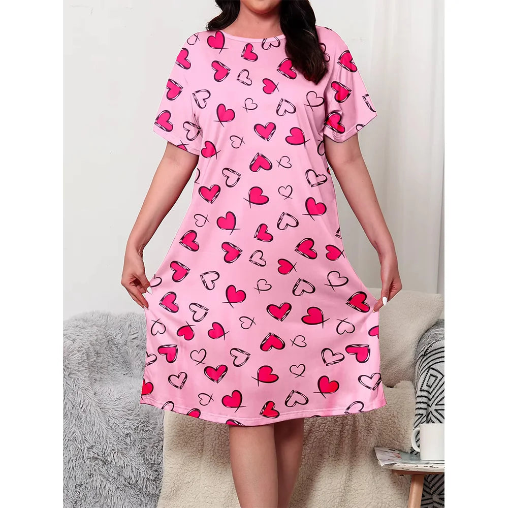 Plus Size Cartoon Heart Dress