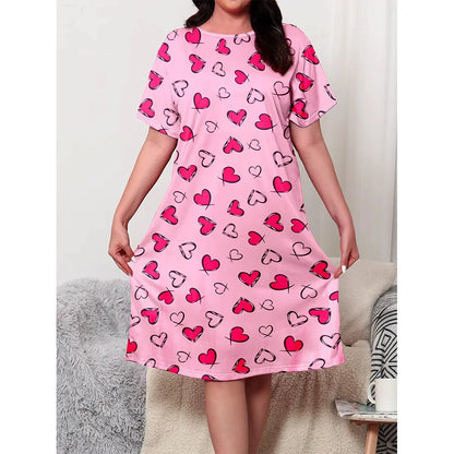 Plus Size Cartoon Heart Dress