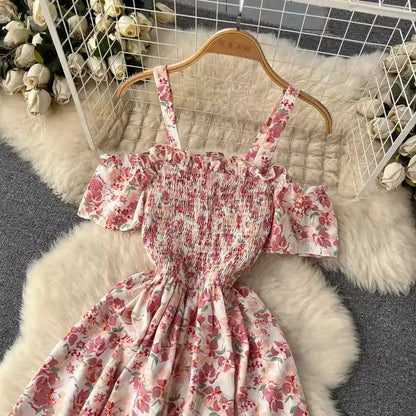 Floral Print Vacation Beach Dress