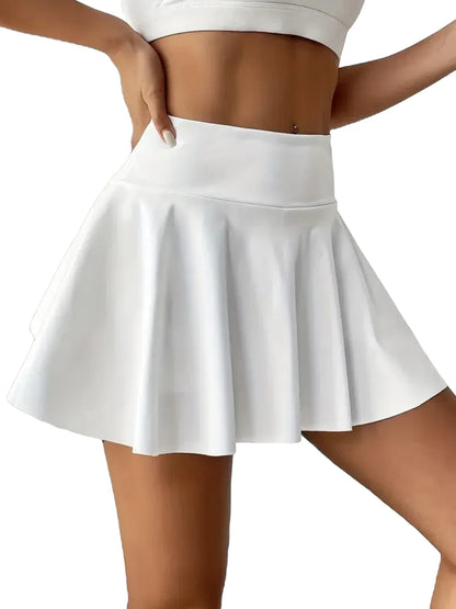 Women's Solid Color High Waist Skirts