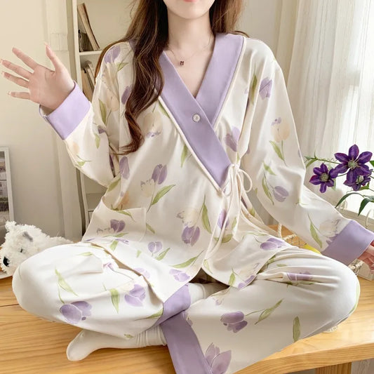 Adjustable Postpartum Menstrual & Nursing Pajamas
