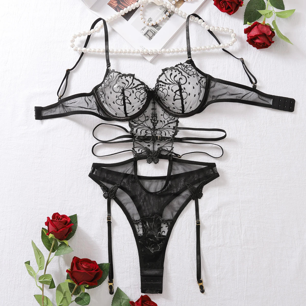 Sexy Lace Sheer Teddy Lingerie