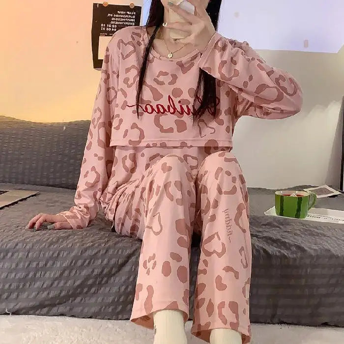 2-Piece Maternity Breastfeeding Pajamas Set
