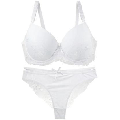 Seamless Plus Size Push-Up Lace Set