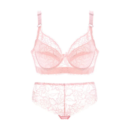 Plus Size Lace Push-Up Bralette Set