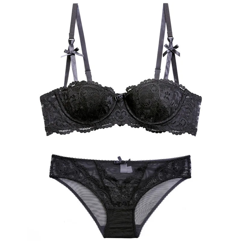 Seamless Lace Push-Up Bra & Panty Set