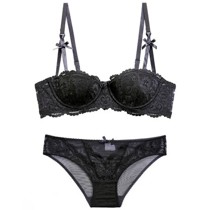 Seamless Lace Push-Up Bra & Panty Set