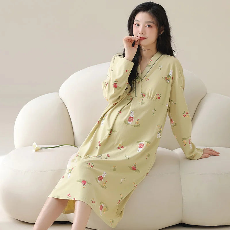 Gown – Long Sleeve Nursing Pajamas