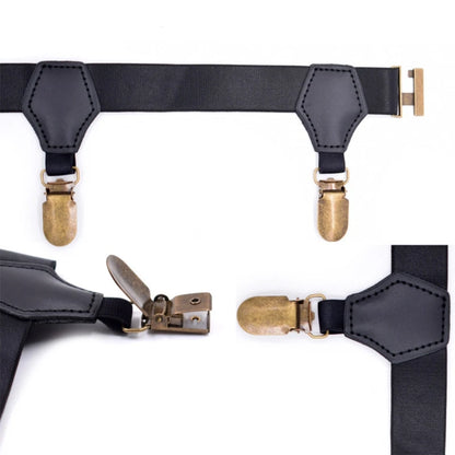 1 Pair Black Socks Suspenders
