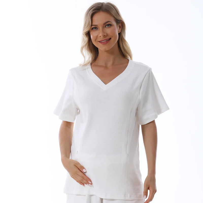 Plus Size Summer Maternity Breastfeeding Set
