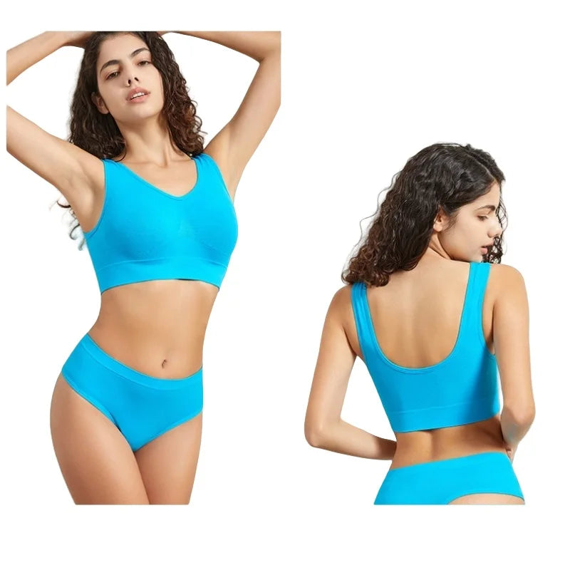 Seamless Wireless Bra & Thong Set