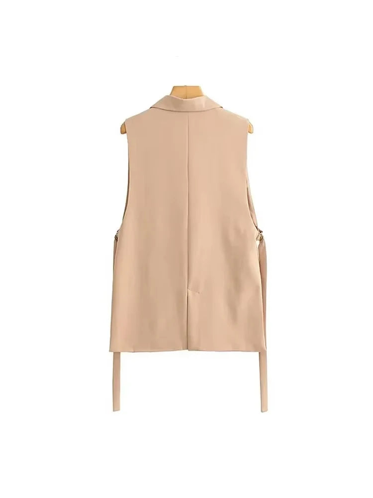 TRZA Women’s Vintage Button Vest