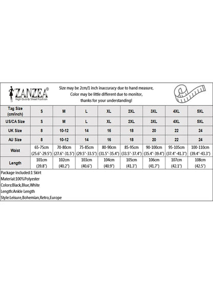 ZANZEA Women’s Tiered Maxi Skirt